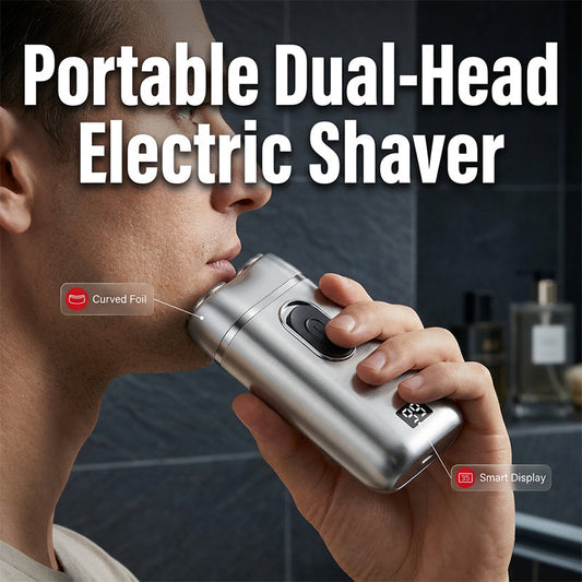 Portable Dual-Head Electric Shaver