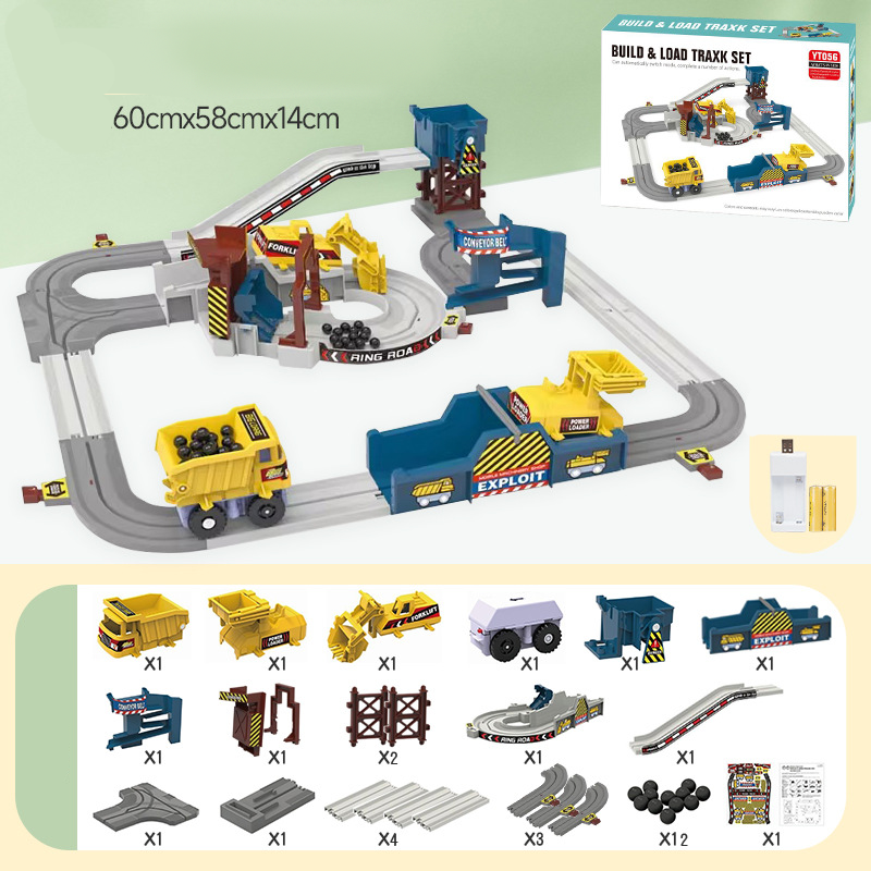 🚂 50% OFF NOW! 🧩 Interactive Electric Quarry Adventure Train & Track Set – Modular design & lights – Perfect for creative play, easy assembly – compatible with other tracks 🎄✨