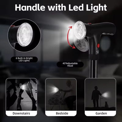 🎉 2026 Sale — Over 20,000 Sold! 🦯 Multifunctional Folding Elderly Cane – 5 Adjustable Heights 👴