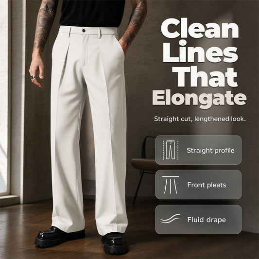 🎉 2026 Sale — Over 50,000 Sold!💞 Men's Soft Draped Straight Leg Trousers👖