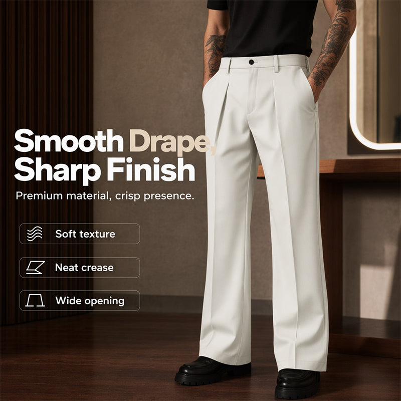 🎉 2026 Sale — Over 50,000 Sold!💞 Men's Soft Draped Straight Leg Trousers👖