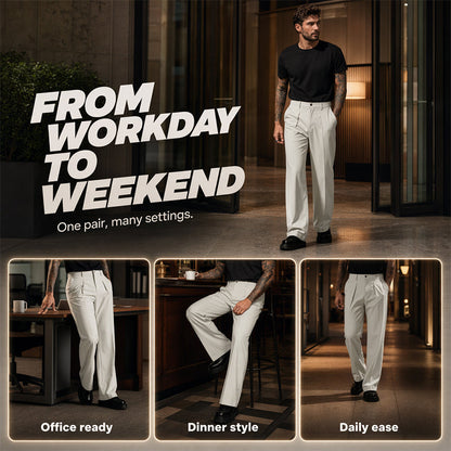 🎉 2026 Sale — Over 50,000 Sold!💞 Men's Soft Draped Straight Leg Trousers👖