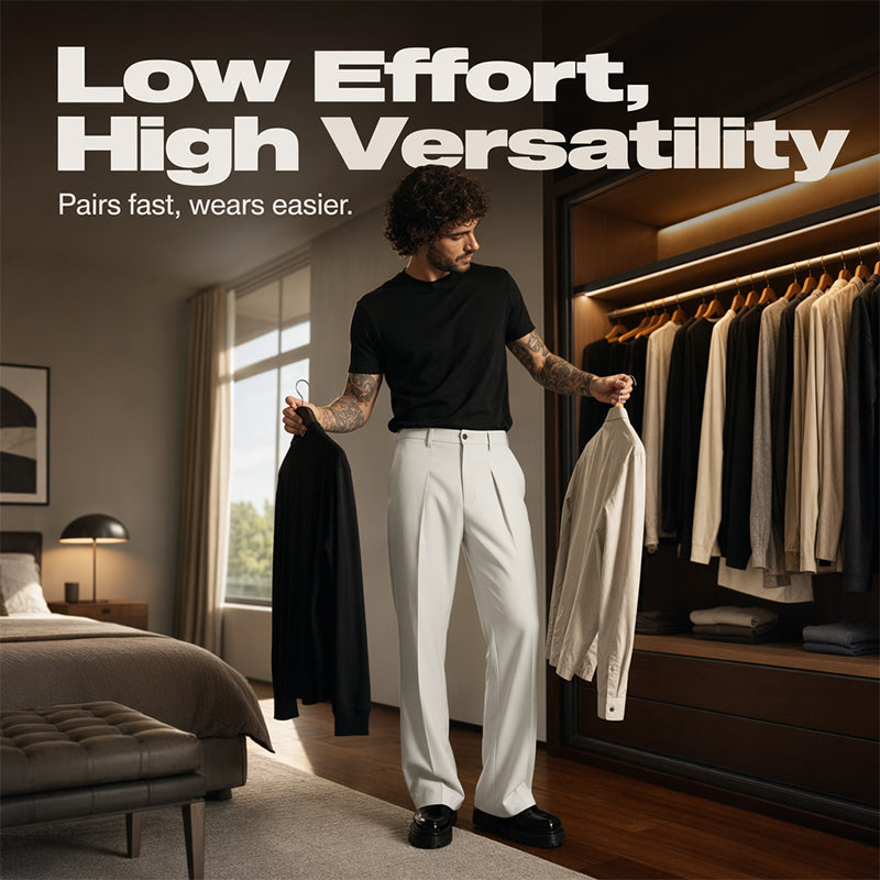 🎉 2026 Sale — Over 50,000 Sold!💞 Men's Soft Draped Straight Leg Trousers👖