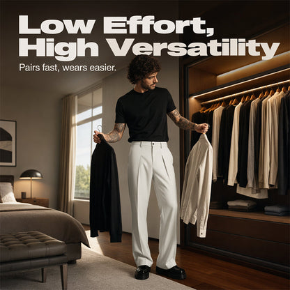 🎉 2026 Sale — Over 50,000 Sold!💞 Men's Soft Draped Straight Leg Trousers👖
