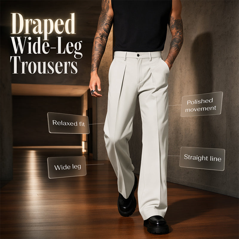 🎉 2026 Sale — Over 50,000 Sold!💞 Men's Soft Draped Straight Leg Trousers👖