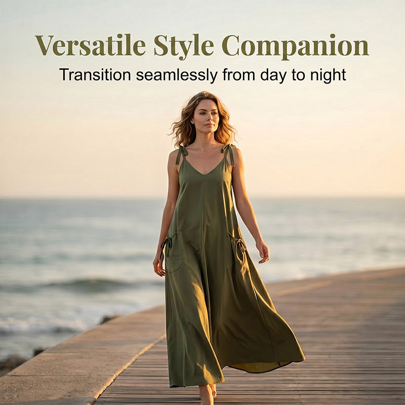 🎉 2026 Sale — Over 50,000 Sold!💞Elegant Maxi Dress –Adjustable Straps, Side Pockets 🌸