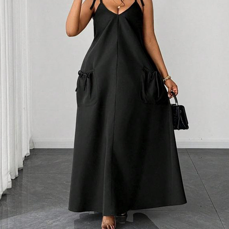 🎉 2026 Sale — Over 50,000 Sold!💞Elegant Maxi Dress –Adjustable Straps, Side Pockets 🌸