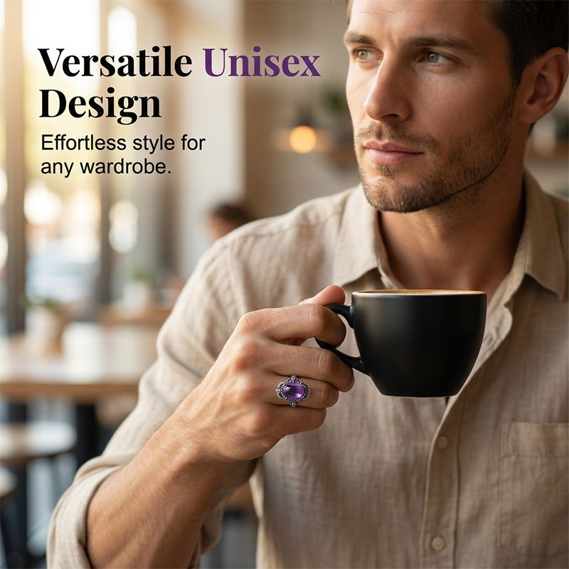 📢📢50% OFF !! ⏰Vintage Lace Amethyst Ring