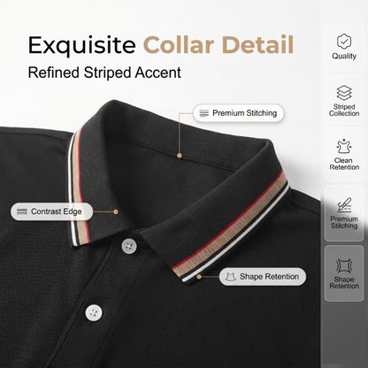 🎉 2026 Sale — Over 36,000 Sold! 👔 Men Fashion Contrast Lapel Quick Drying Short Sleeve T-Shirt – Sharp & Breathable 🌊