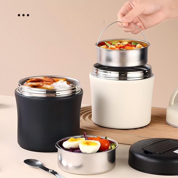 📢📢50% OFF !! ⏰Vacuum Insulated Food Jar with Folding Spoon