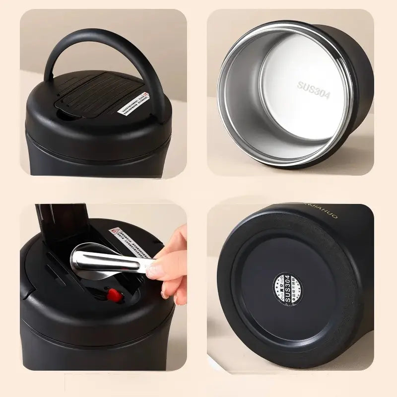 📢📢50% OFF !! ⏰Vacuum Insulated Food Jar with Folding Spoon