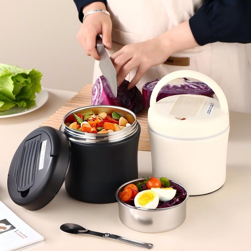 📢📢50% OFF !! ⏰Vacuum Insulated Food Jar with Folding Spoon