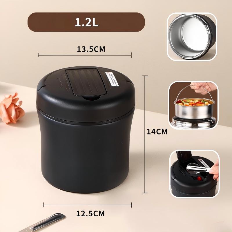 📢📢50% OFF !! ⏰Vacuum Insulated Food Jar with Folding Spoon