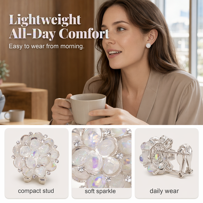 ⏳ Limited time 50% off! 💥💎Elegant Sparkling Floral Stud Earrings☁️