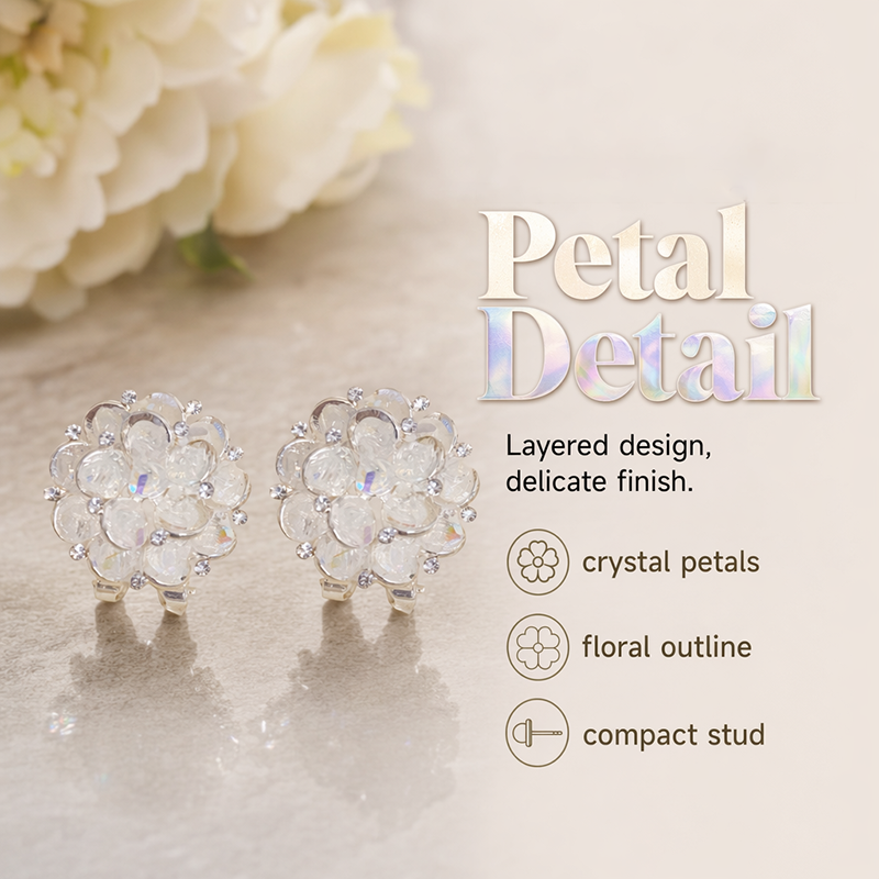 ⏳ Limited time 50% off! 💥💎Elegant Sparkling Floral Stud Earrings☁️