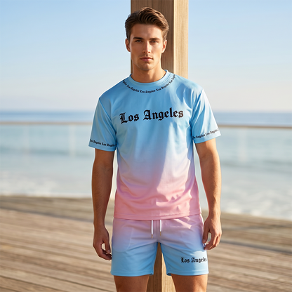 🌊 LIMITED TIME 50% OFF! 🔥 Men's Summer Casual Printed 2-Piece Set – 82K+ Sold! Eye-Catching Gradient Design & Premium Comfort Fabric 🎯
