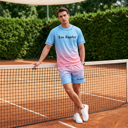 🌊 LIMITED TIME 50% OFF! 🔥 Men's Summer Casual Printed 2-Piece Set – 82K+ Sold! Eye-Catching Gradient Design & Premium Comfort Fabric 🎯