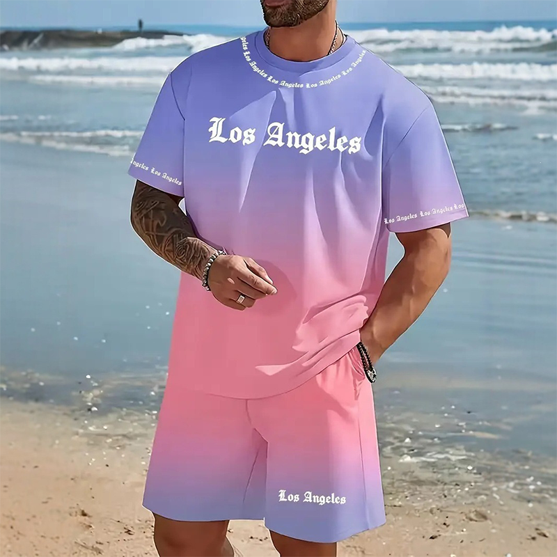 🌊 LIMITED TIME 50% OFF! 🔥 Men's Summer Casual Printed 2-Piece Set – 82K+ Sold! Eye-Catching Gradient Design & Premium Comfort Fabric 🎯
