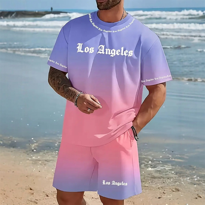 🌊 LIMITED TIME 50% OFF! 🔥 Men's Summer Casual Printed 2-Piece Set – 82K+ Sold! Eye-Catching Gradient Design & Premium Comfort Fabric 🎯
