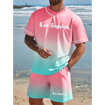 🌊 LIMITED TIME 50% OFF! 🔥 Men's Summer Casual Printed 2-Piece Set – 82K+ Sold! Eye-Catching Gradient Design & Premium Comfort Fabric 🎯