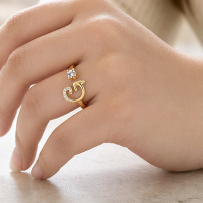 💍 50% OFF NOW! ✨ Adjustable Sparkle Initial Ring – Customizable & elegant – Perfect for gifting or daily wear – lightweight and luminous 💖🌸🌿