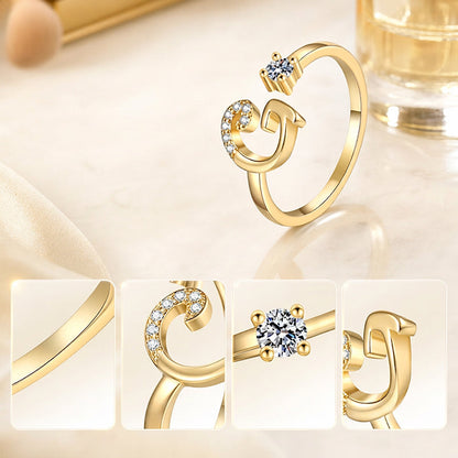 💍 50% OFF NOW! ✨ Adjustable Sparkle Initial Ring – Customizable & elegant – Perfect for gifting or daily wear – lightweight and luminous 💖🌸🌿