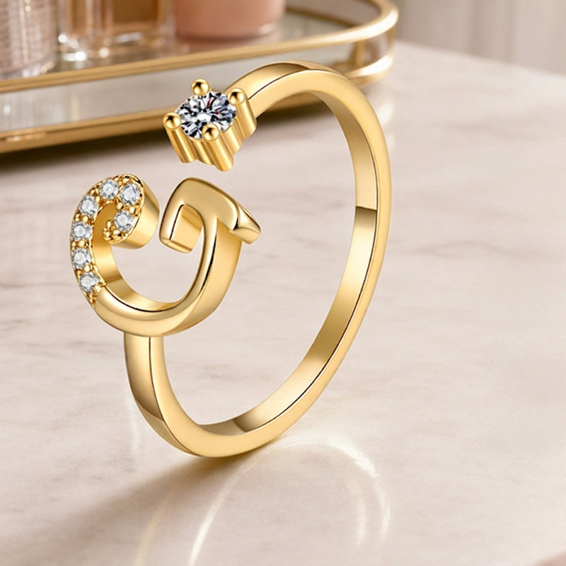 💍 50% OFF NOW! ✨ Adjustable Sparkle Initial Ring – Customizable & elegant – Perfect for gifting or daily wear – lightweight and luminous 💖🌸🌿