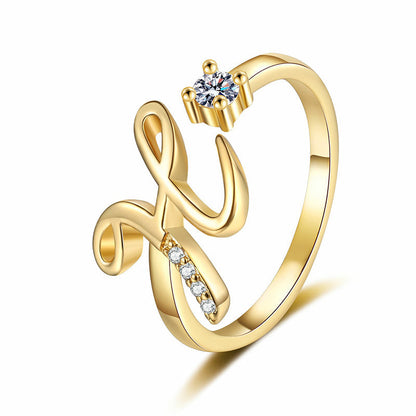 💍 50% OFF NOW! ✨ Adjustable Sparkle Initial Ring – Customizable & elegant – Perfect for gifting or daily wear – lightweight and luminous 💖🌸🌿