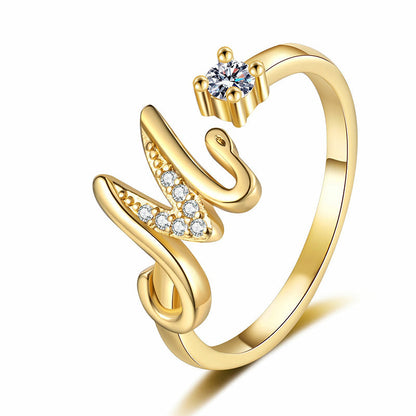 💍 50% OFF NOW! ✨ Adjustable Sparkle Initial Ring – Customizable & elegant – Perfect for gifting or daily wear – lightweight and luminous 💖🌸🌿