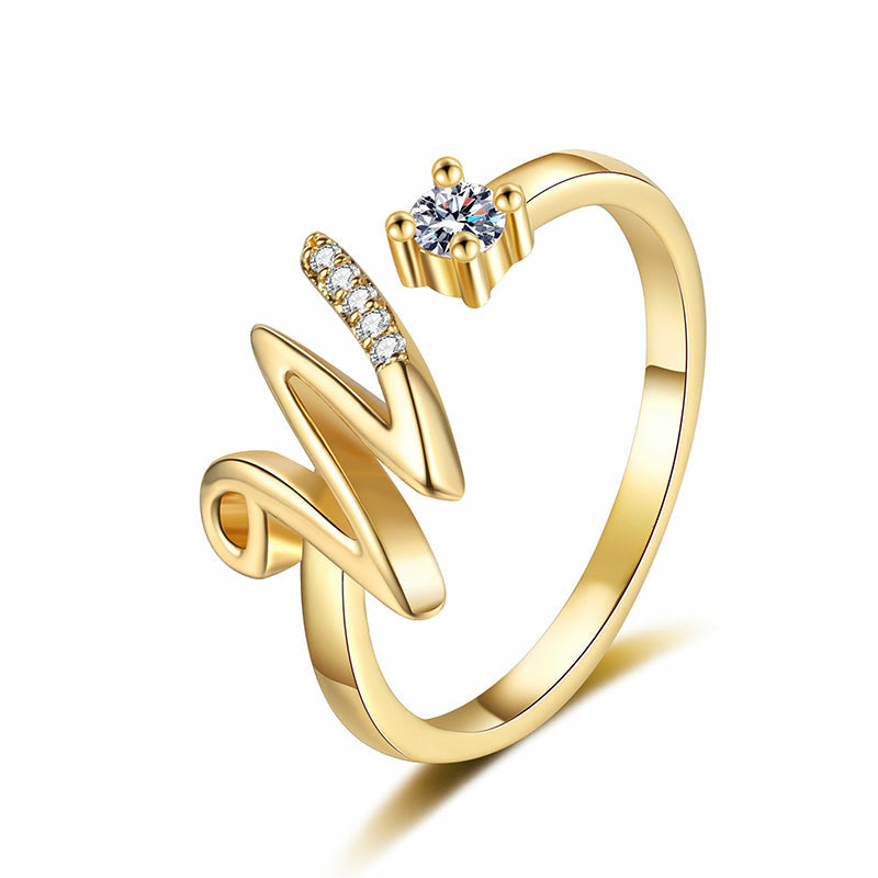 💍 50% OFF NOW! ✨ Adjustable Sparkle Initial Ring – Customizable & elegant – Perfect for gifting or daily wear – lightweight and luminous 💖🌸🌿