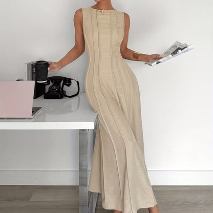 📢📢40% OFF !! ⏰ Women's Sleeveless Pleated Maxi Dress – Flattering A-line – 94K+ sold, perfect for summer or special occasions 🌸🌿☀️