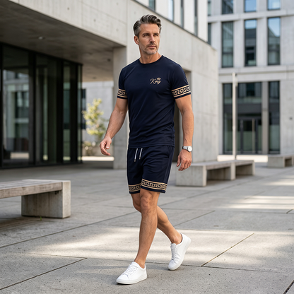 📢 LIMITED TIME 50% OFF! 👕 Men Summer 2-Piece T-Shirt and Shorts Casual Set – Modern 3D Print Design & Premium Blended Fabric ⏰🔥