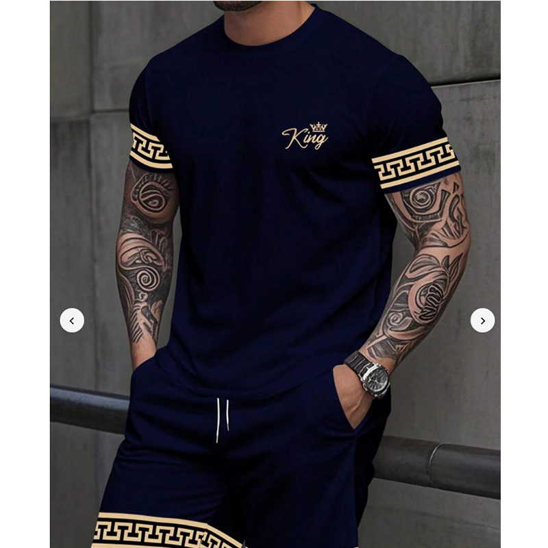 📢 LIMITED TIME 50% OFF! 👕 Men Summer 2-Piece T-Shirt and Shorts Casual Set – Modern 3D Print Design & Premium Blended Fabric ⏰🔥
