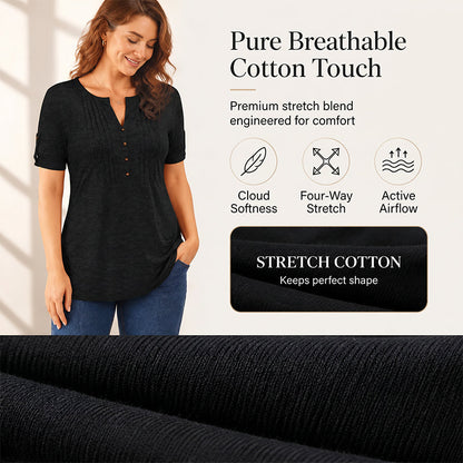 🎉 2026 Sale — Over 47,000 Sold! 👚 V-Neck Pleated Blouse – Graceful ✨