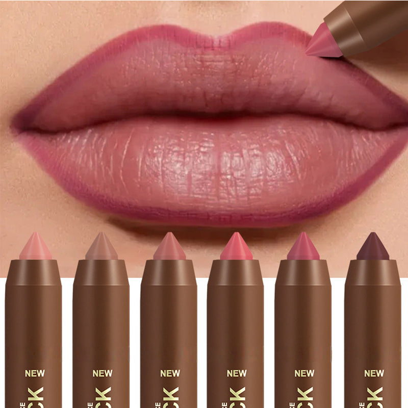 💄 Long-Lasting Matte Lip Crayon for Women – 2-in-1 Liner & Lipstick – Hydrating, Non-Drying & Precision Triangular Tip – 6 Colors ✨