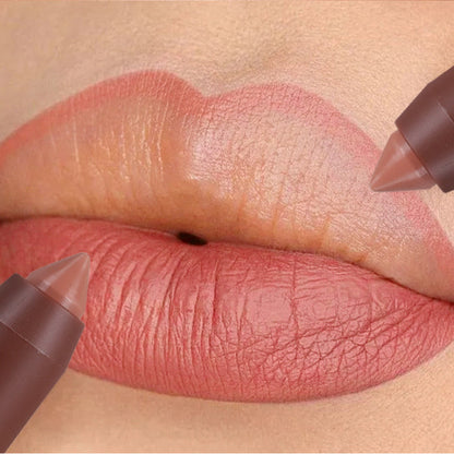 💄 Long-Lasting Matte Lip Crayon for Women – 2-in-1 Liner & Lipstick – Hydrating, Non-Drying & Precision Triangular Tip – 6 Colors ✨