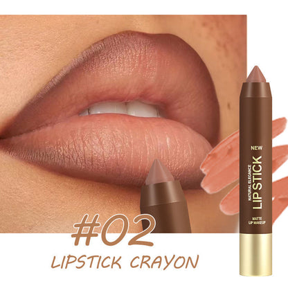 💄 Long-Lasting Matte Lip Crayon for Women – 2-in-1 Liner & Lipstick – Hydrating, Non-Drying & Precision Triangular Tip – 6 Colors ✨