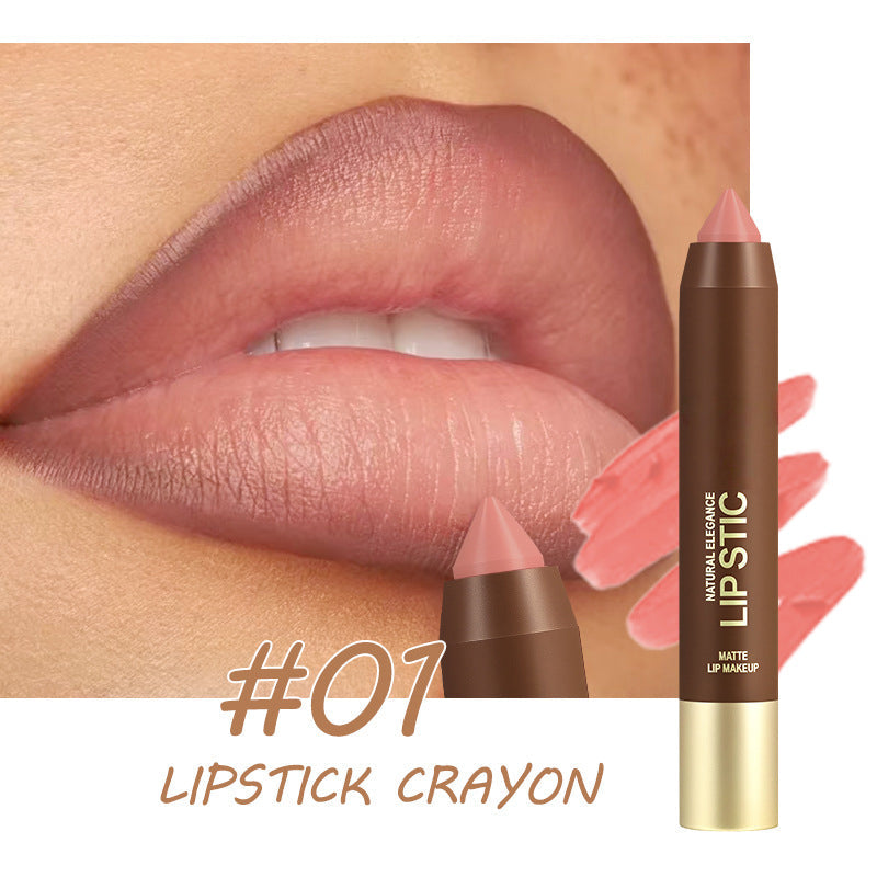 💄 Long-Lasting Matte Lip Crayon for Women – 2-in-1 Liner & Lipstick – Hydrating, Non-Drying & Precision Triangular Tip – 6 Colors ✨