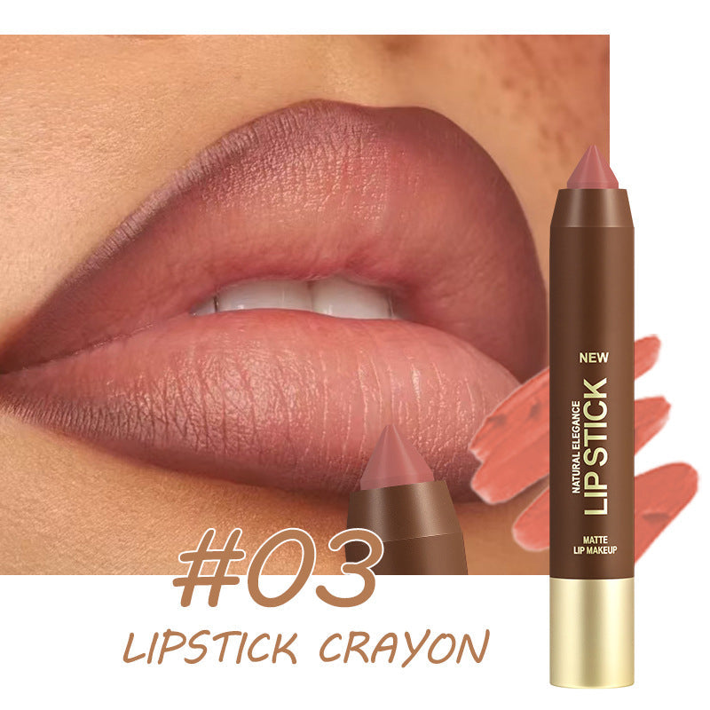 💄 Long-Lasting Matte Lip Crayon for Women – 2-in-1 Liner & Lipstick – Hydrating, Non-Drying & Precision Triangular Tip – 6 Colors ✨