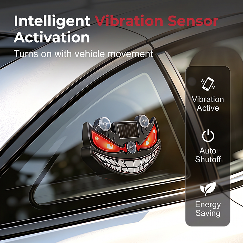 Solar Devil Eye LED Car Warning Light