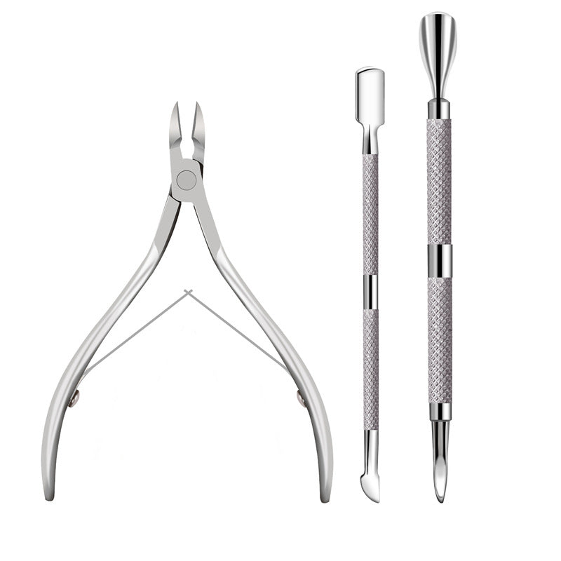 3-Piece Stainless Steel Cuticle Care Tool Set
