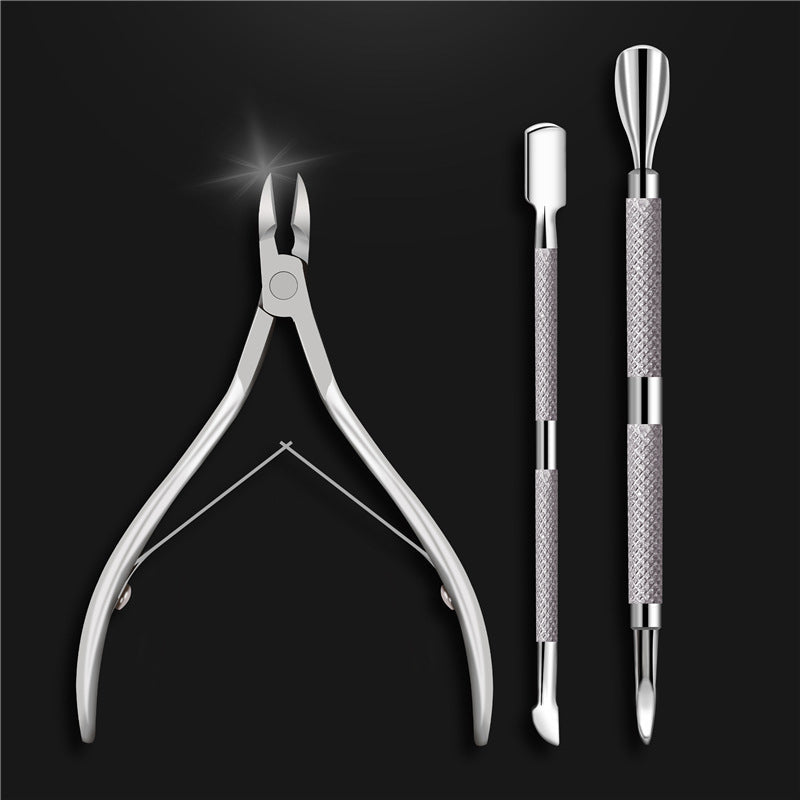 3-Piece Stainless Steel Cuticle Care Tool Set