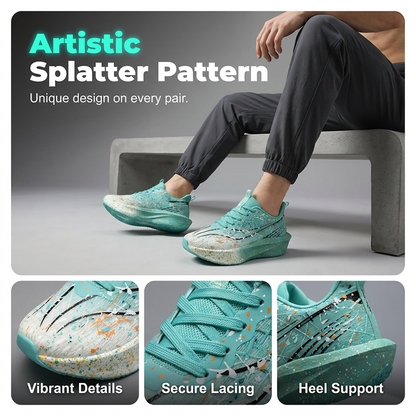 📢📢40% OFF !! ⏰Glow-in-the-Dark Splatter Print Casual Sneakers