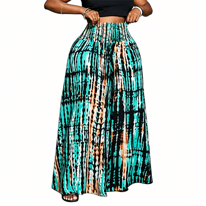 🎉 2026 Sale — Over 83,000 Sold!💞 Women's Smocked High-Waist Wide-Leg Trousers – Effortless Elegance 🌿