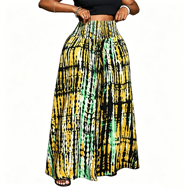 🎉 2026 Sale — Over 83,000 Sold!💞 Women's Smocked High-Waist Wide-Leg Trousers – Effortless Elegance 🌿