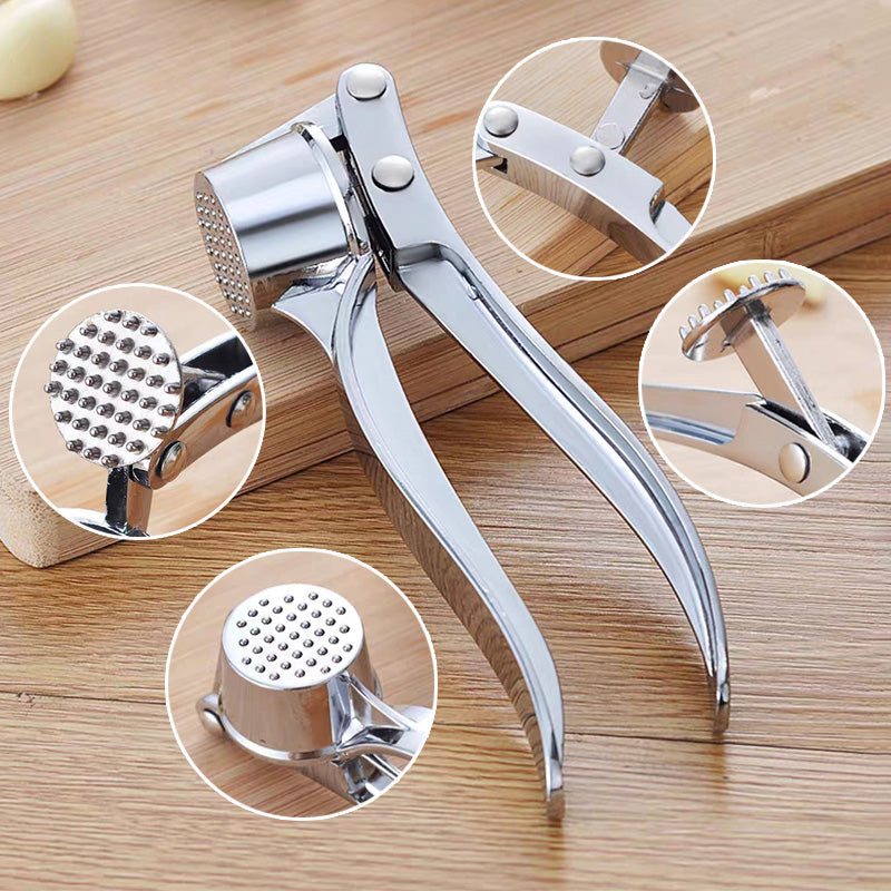 ⏰Garlic Press Masher – Crush Garlic Fast Without Sticky Hands