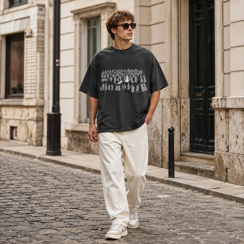 🎨✨ LIMITED TIME 50% OFF! ☁️Washed Graphic T-Shirt – Soft cotton & one-of-a-kind design – Wear your message comfortably.