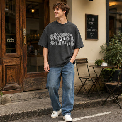 🎨✨ LIMITED TIME 50% OFF! ☁️Washed Graphic T-Shirt – Soft cotton & one-of-a-kind design – Wear your message comfortably.