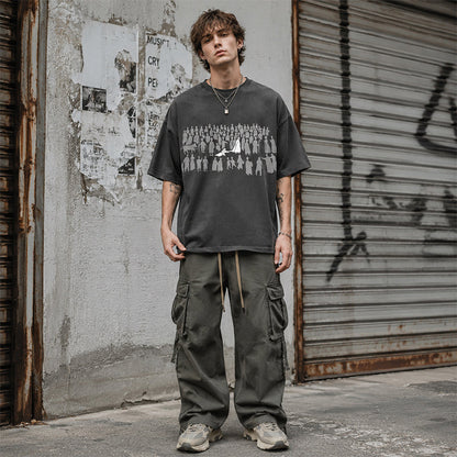 🎨✨ LIMITED TIME 50% OFF! ☁️Washed Graphic T-Shirt – Soft cotton & one-of-a-kind design – Wear your message comfortably.
