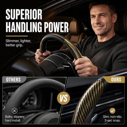 📢📢50% OFF !! ⏰Universal Carbon Fiber Steering Wheel Cover